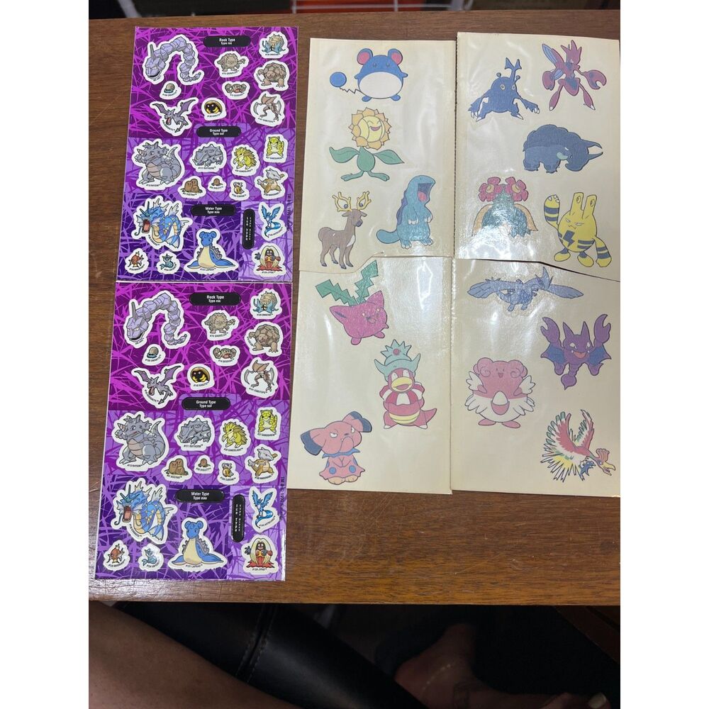 Vintage Pokemon Stickers and Temporary Tattoos